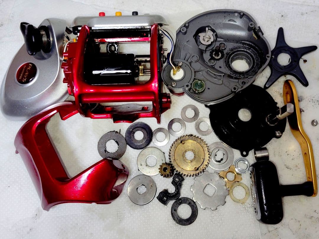 シマノ電動リール電動丸プレイズ3000オーバーホール クラッチカム新品交換済み