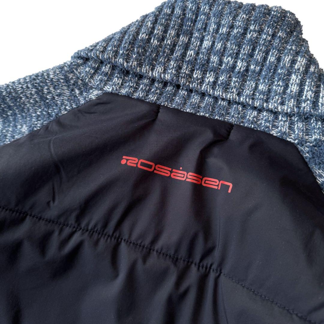 ロサーセン 中綿ニットコンビジャケット ブルゾン 総柄 ストレッチ M