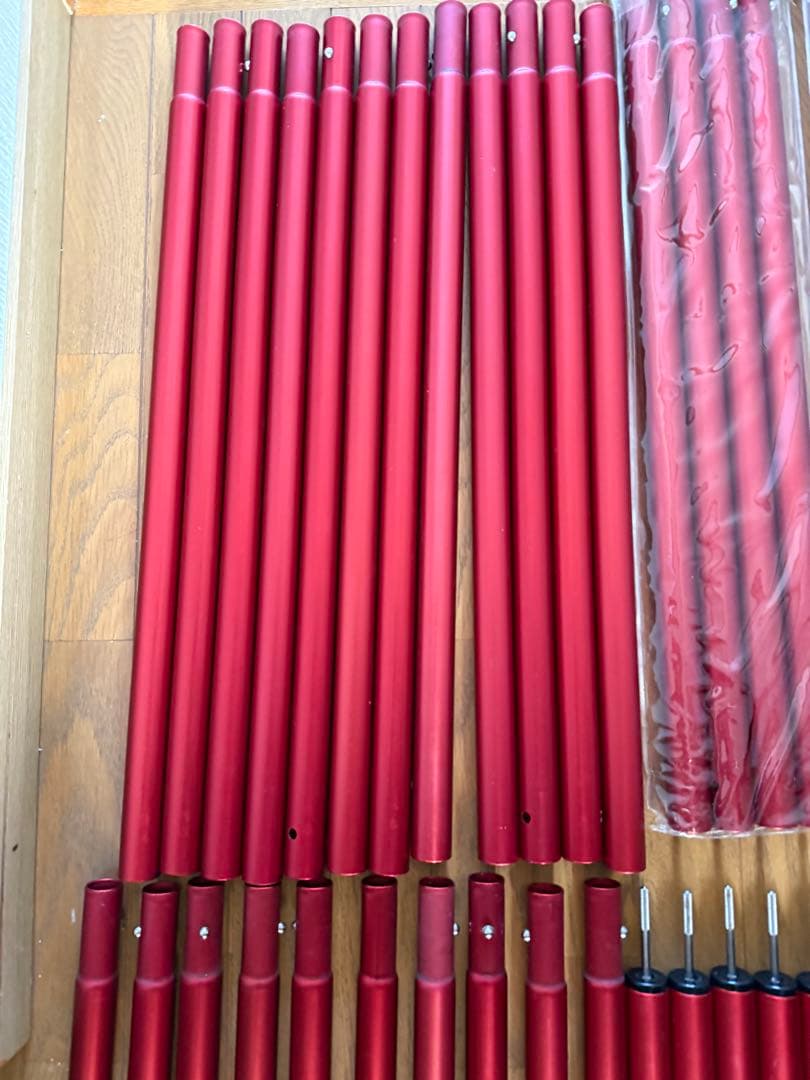 スノーピーク ウイングポールレッド240cm×10本セット