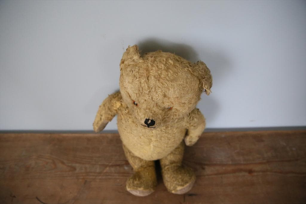 英国アンティークテディベア/くまのぬいぐる/熊オブジェ/ブラウン茶色85-109