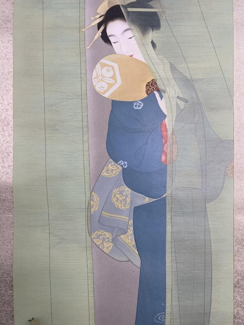 k*n様 上村松園【複製】『新蛍』限定84/200 共箱 美品 美人図 小学館