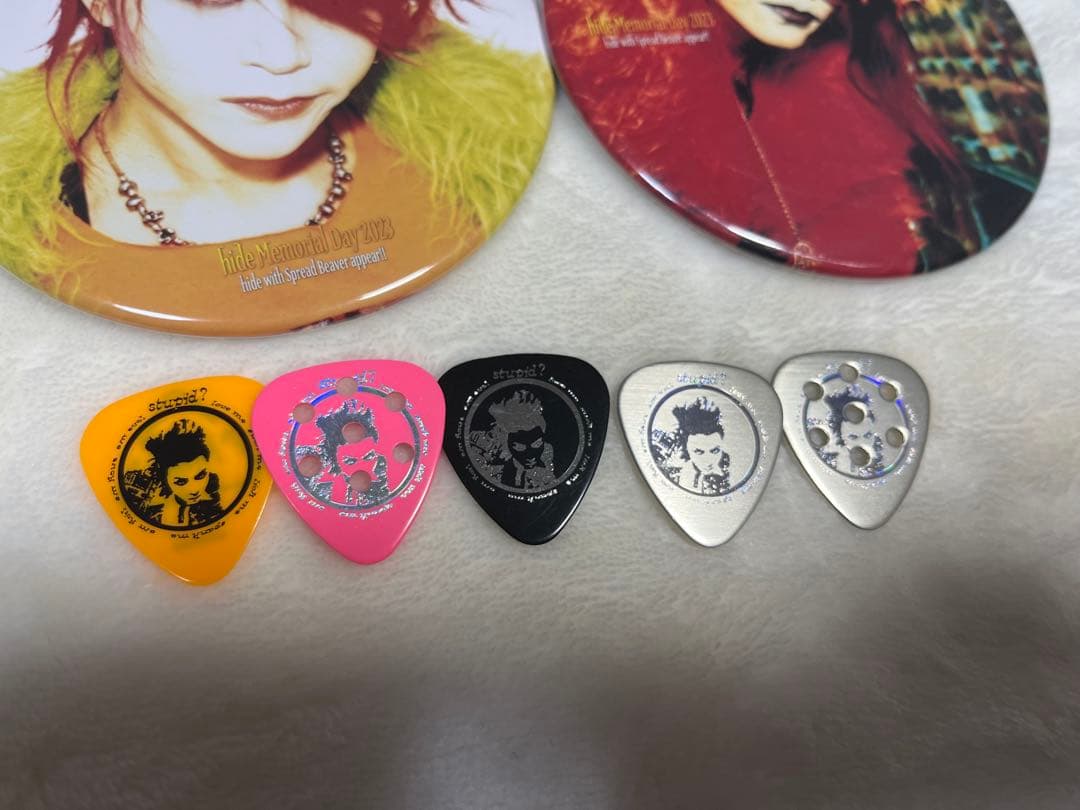 hide　グッズ　当時品　缶バッジ　アクリルスタンド