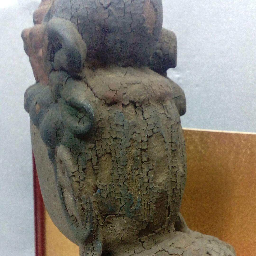 ７００〜４００年前頃稀少レア極彩色時代仏教美術菩薩如来坐像４０センチサイズ当時物