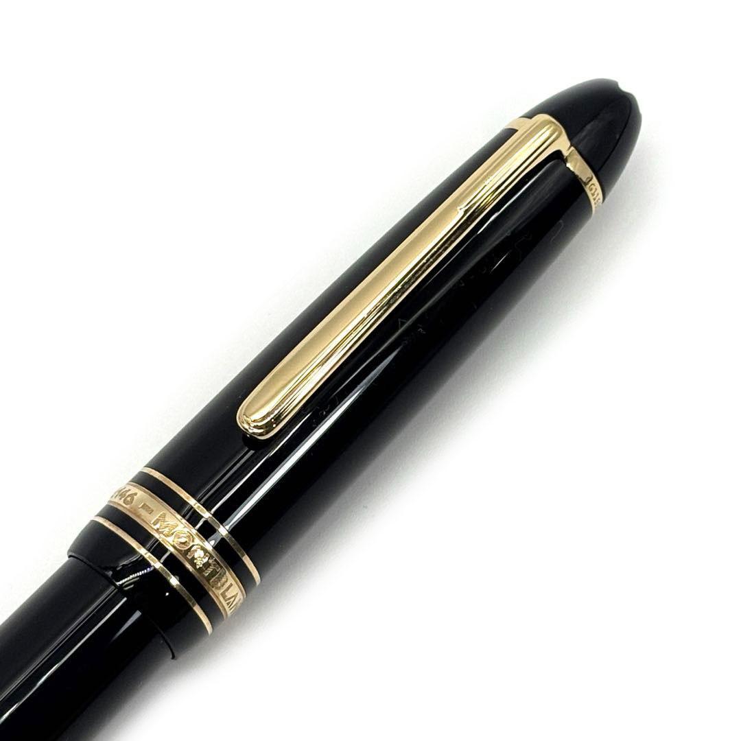 【美品】モンブラン 万年筆 146 剣先14K ブラック/ゴールド 2Q42
