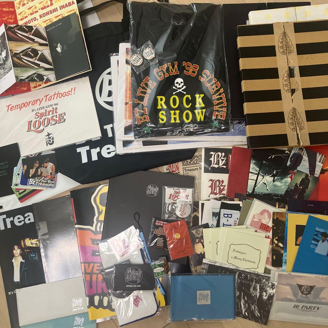 い*O様 B’z 直筆サイン色紙2枚＋90年代ツアー＆B’z Partyグッズま