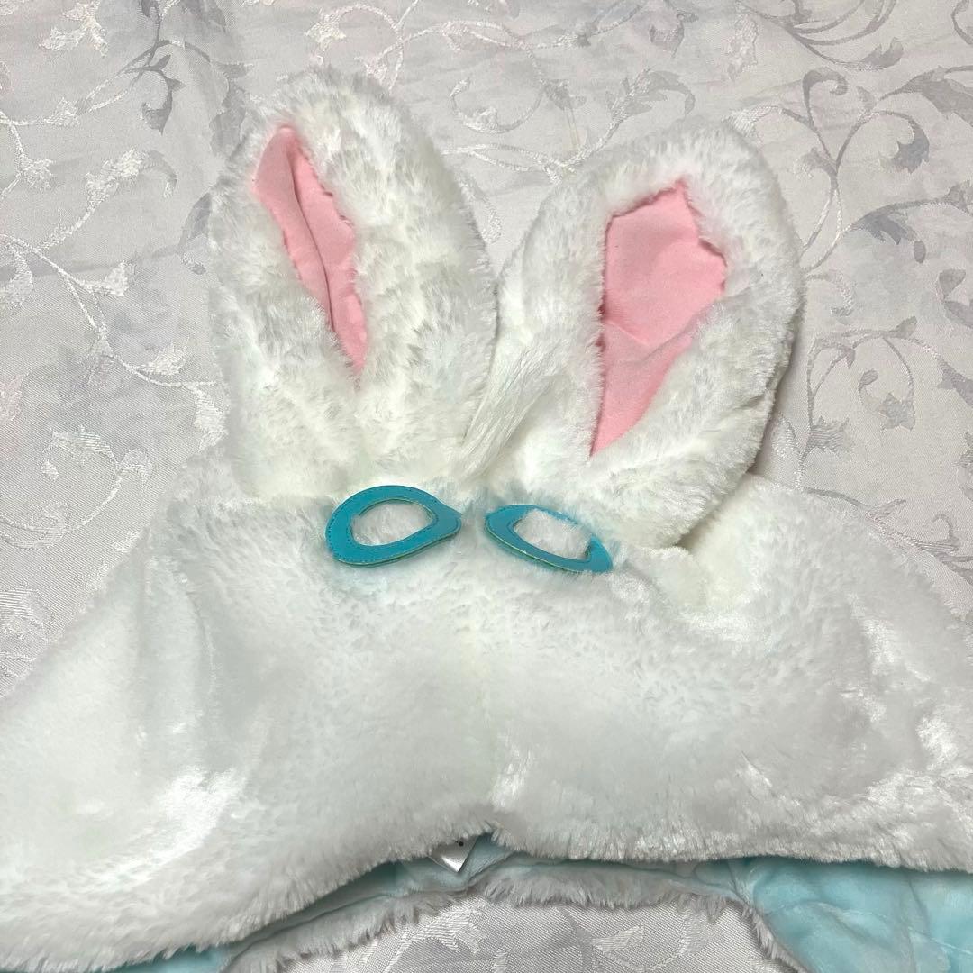 ディズニー ファンキャップ　白うさぎ　マフラー　手袋　レア　マフラーキャップ