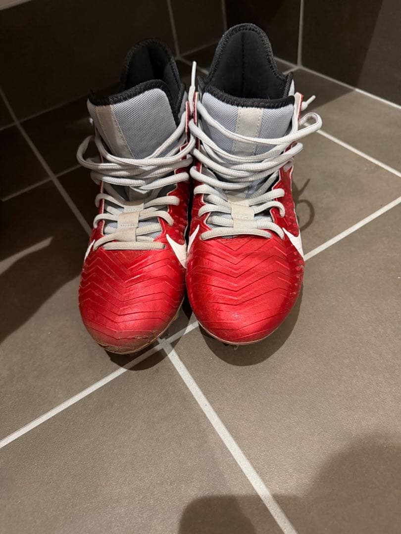 Nike ハイカット スパイクシューズ レッド/ホワイト