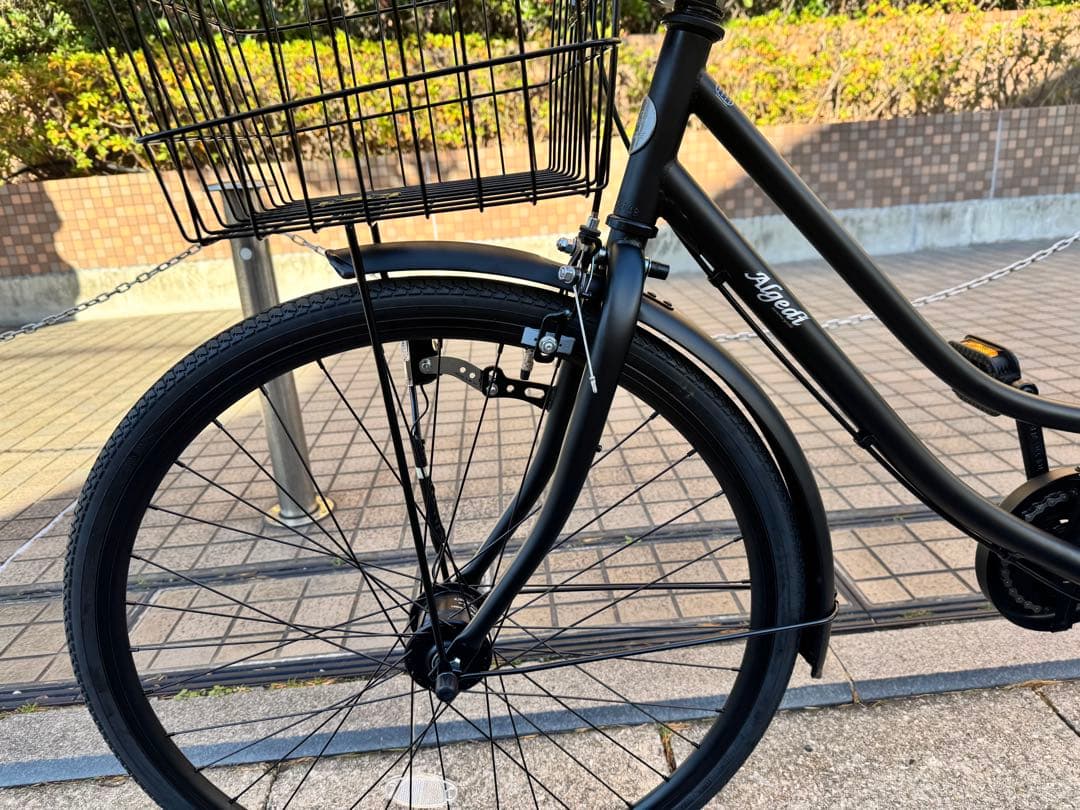 直接引き取りのみ！シティサイクル ブラック 前カゴ付き