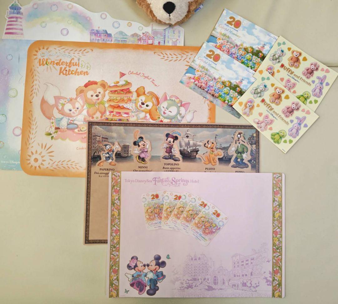 ダッフィー&フレンズ 20周年 カラフルハピネス ポージープラッシー 7点品