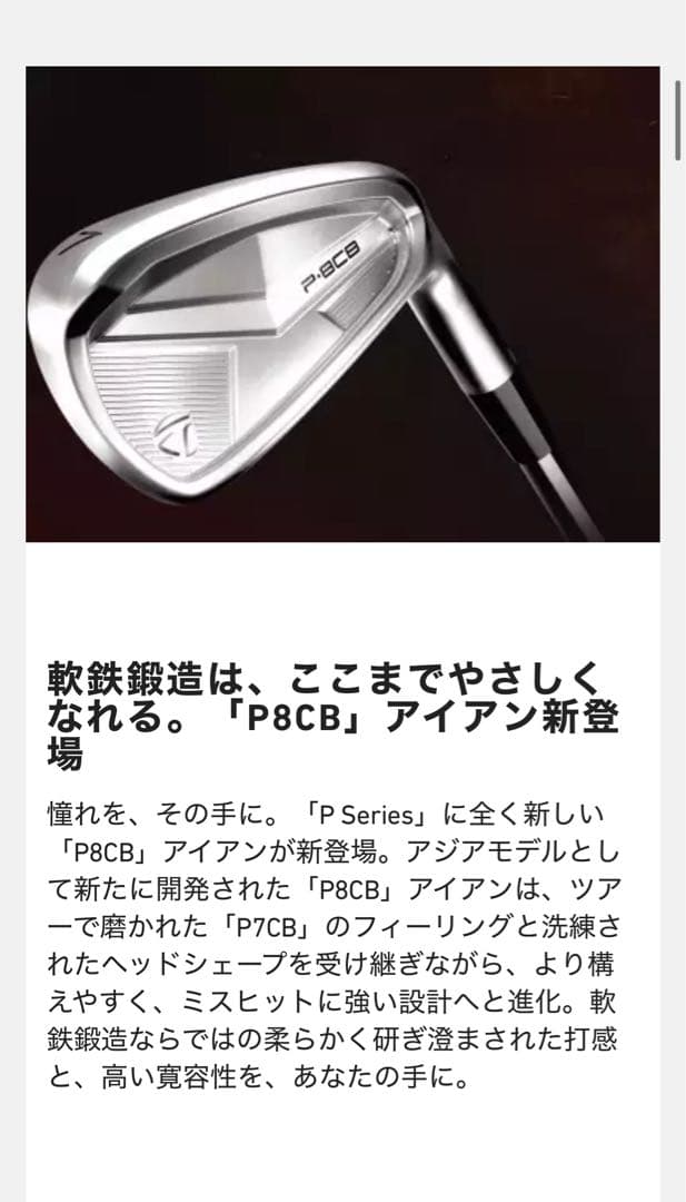【新品】TaylorMadeP8CB 6〜P ５本セット