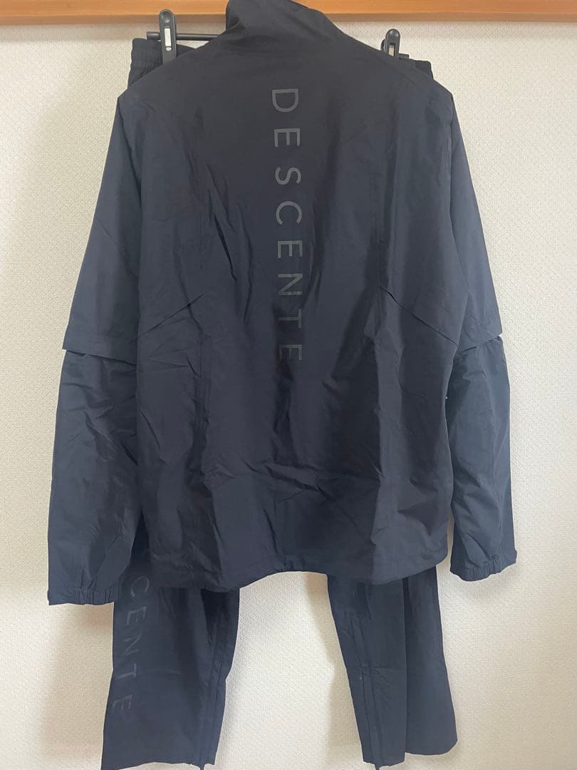 DESCENTE レインスーツ ブラック 上下セット