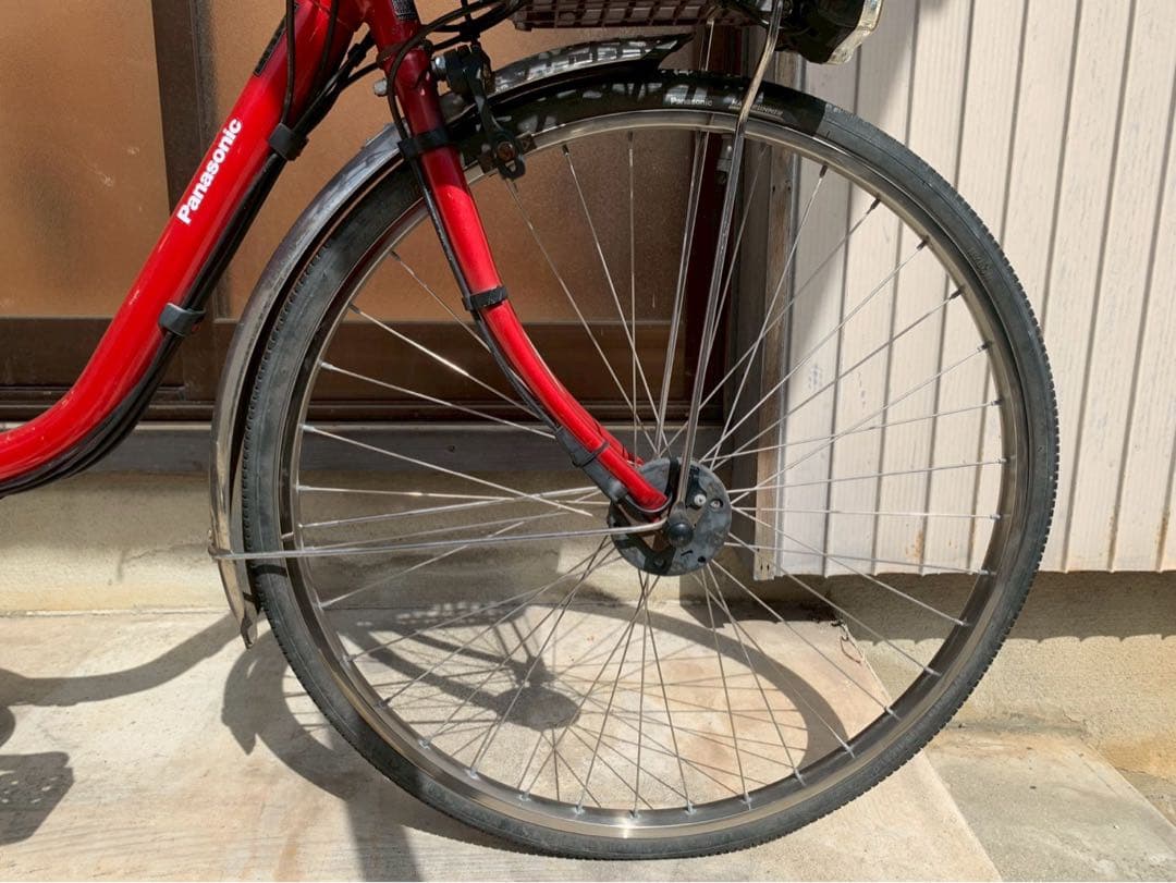電動自転車　No.6671 パナソニック ビビ DX 26インチ 赤