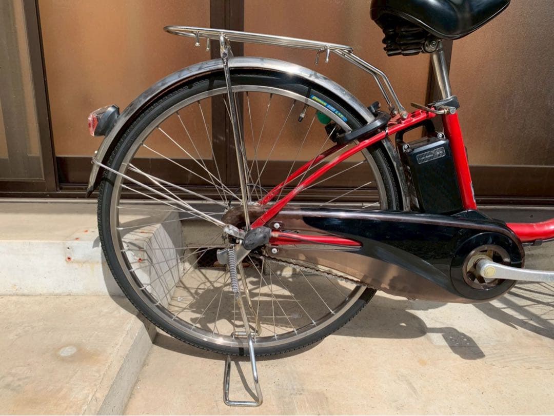 電動自転車　No.6671 パナソニック ビビ DX 26インチ 赤