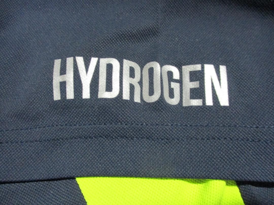 【ハイドロゲン・テニス】インレイ・テックＴシャツ★未使用★XLネイビー×イエロー