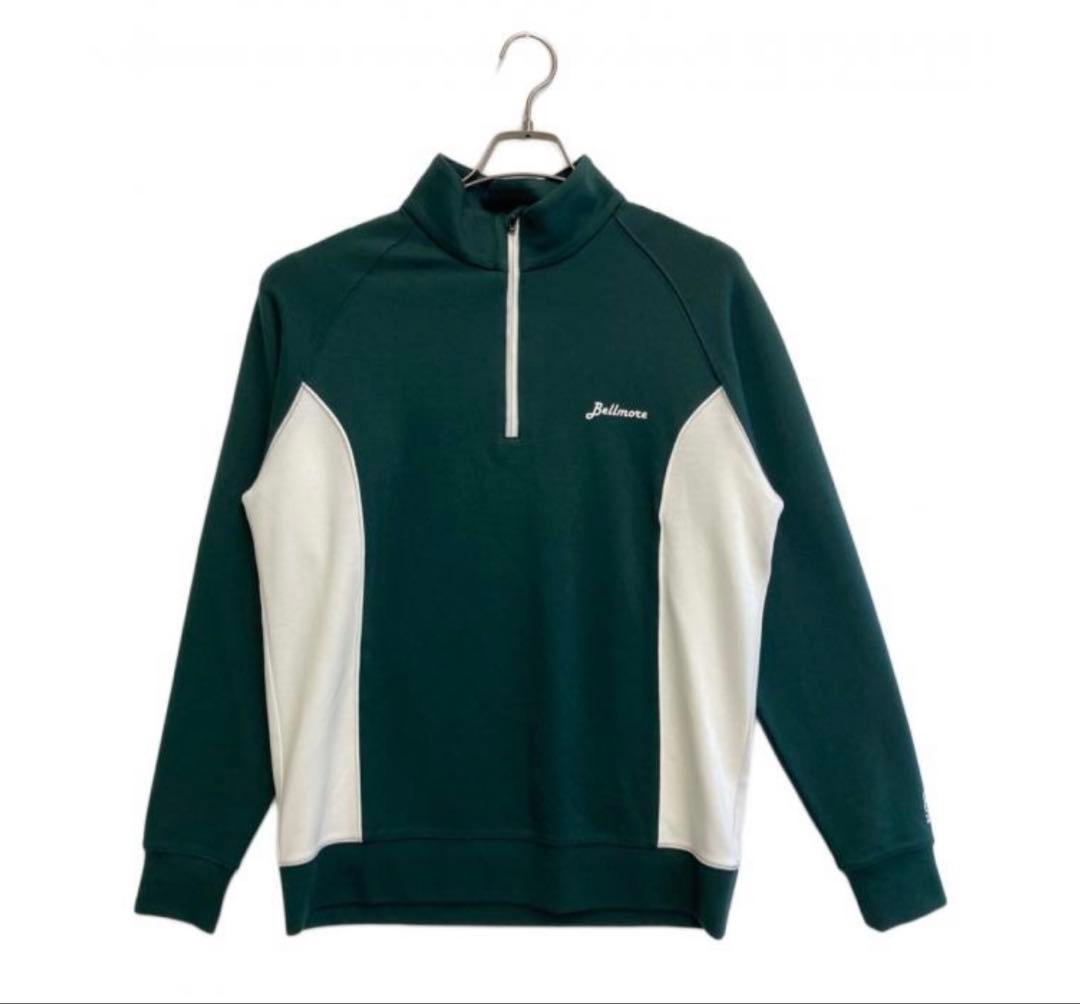 希少品　Bellmore ハーフジップトレーナー グリーン　Mサイズ　ベルモア