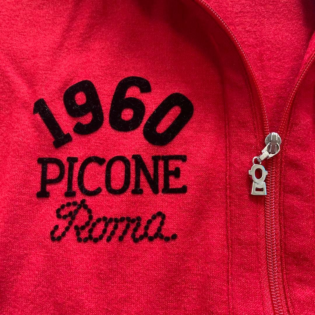 【新品】ピッコーネクラブ ウール100% ハーフジップ プルオーバー 赤　ゴルフ