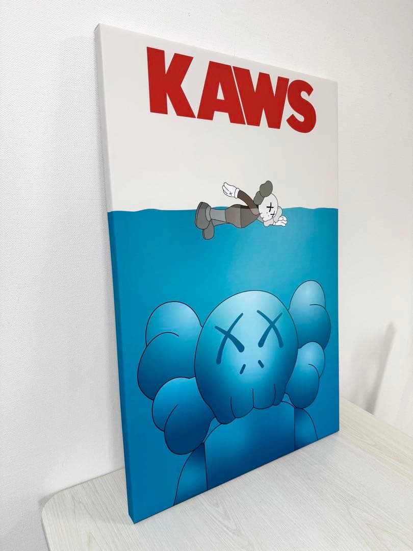 No.302木枠付きキャンバスアート　アートパネル　KAWS ジョーズ