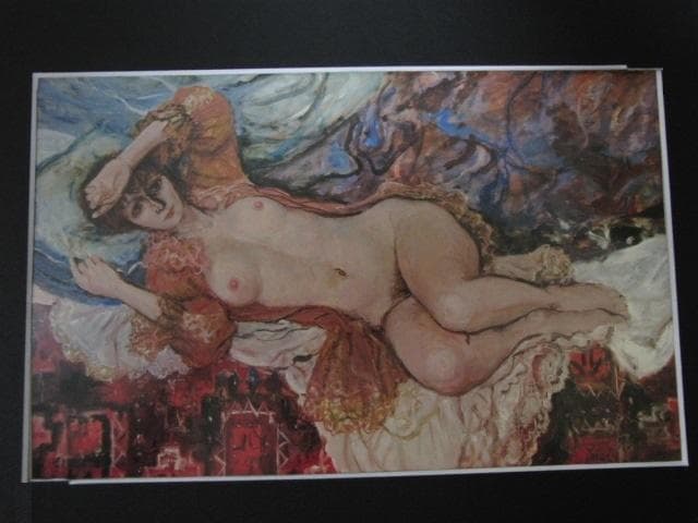 寺島龍一、【裸婦】、希少な大判額装用画集より、新品額装付、状態良好