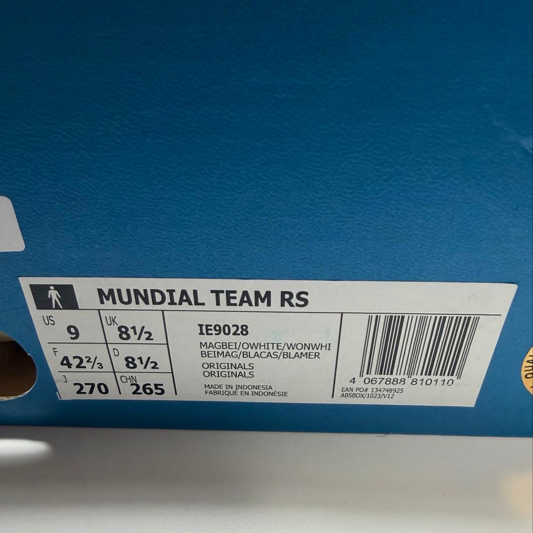 【新品未使用】アディダス　ムンディアルチーム RS 27cm IE9028