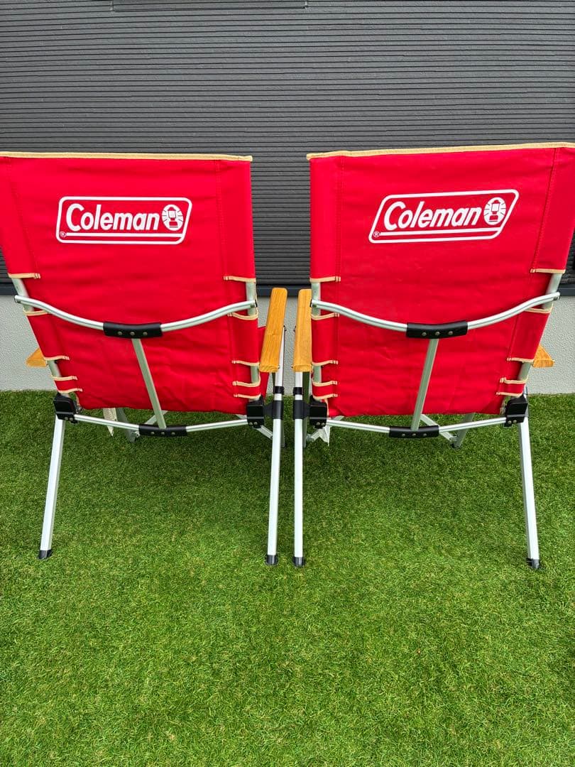 コールマン　レイチェア　レッド２脚セット　FUTURE FOX座面カバーセット