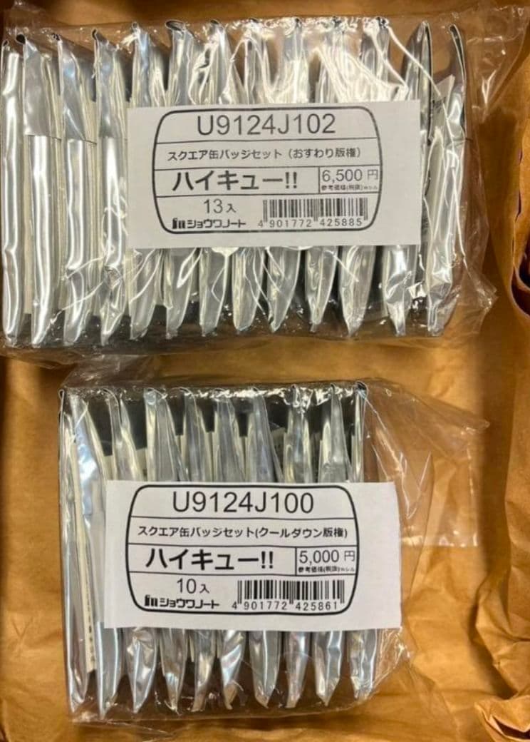 ハイキュー‼︎ スクエア缶バッジ セット クールダウン おすわり セブンネット限