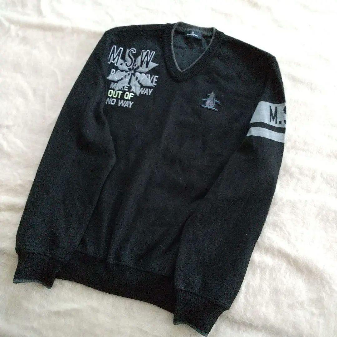 【マンシングウェア】 セーター トレーナー ゴルフウェア 刺繍ロゴ 裏地