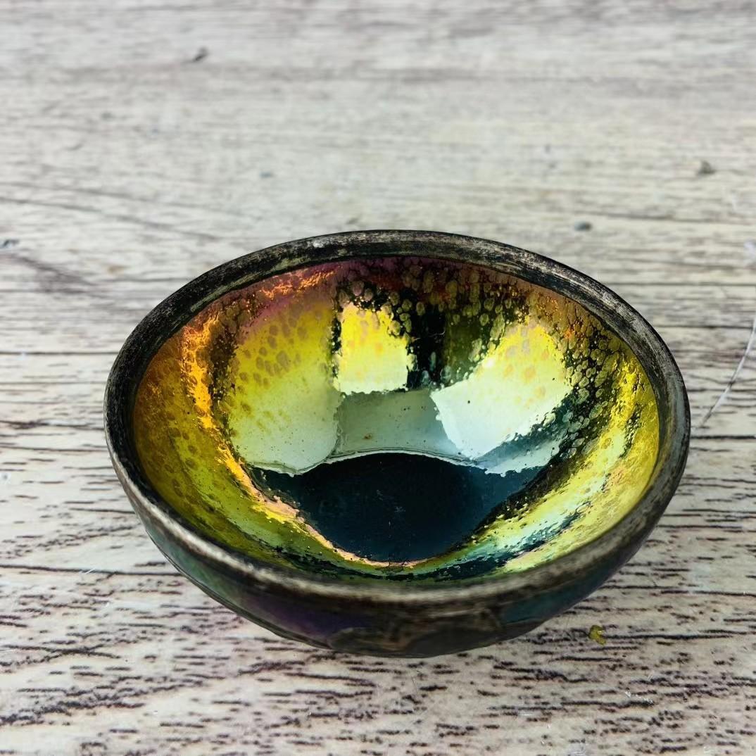 中国古美術・旧蔵の磁器・建窯七彩油滴包銀口盞・置物・書道品・茶道具・文房具・賞物