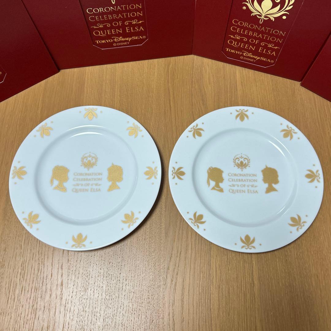 ファンタジースプリングス　エルサ　カップ・ソーサー2セット　プレート2枚