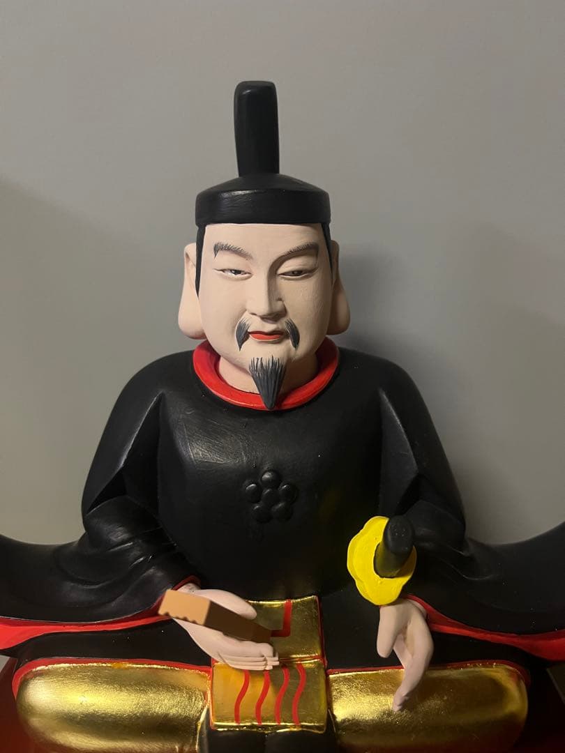 特別値引　菅原道真公　木彫り　彩色　天神様　学問の神様　大　23