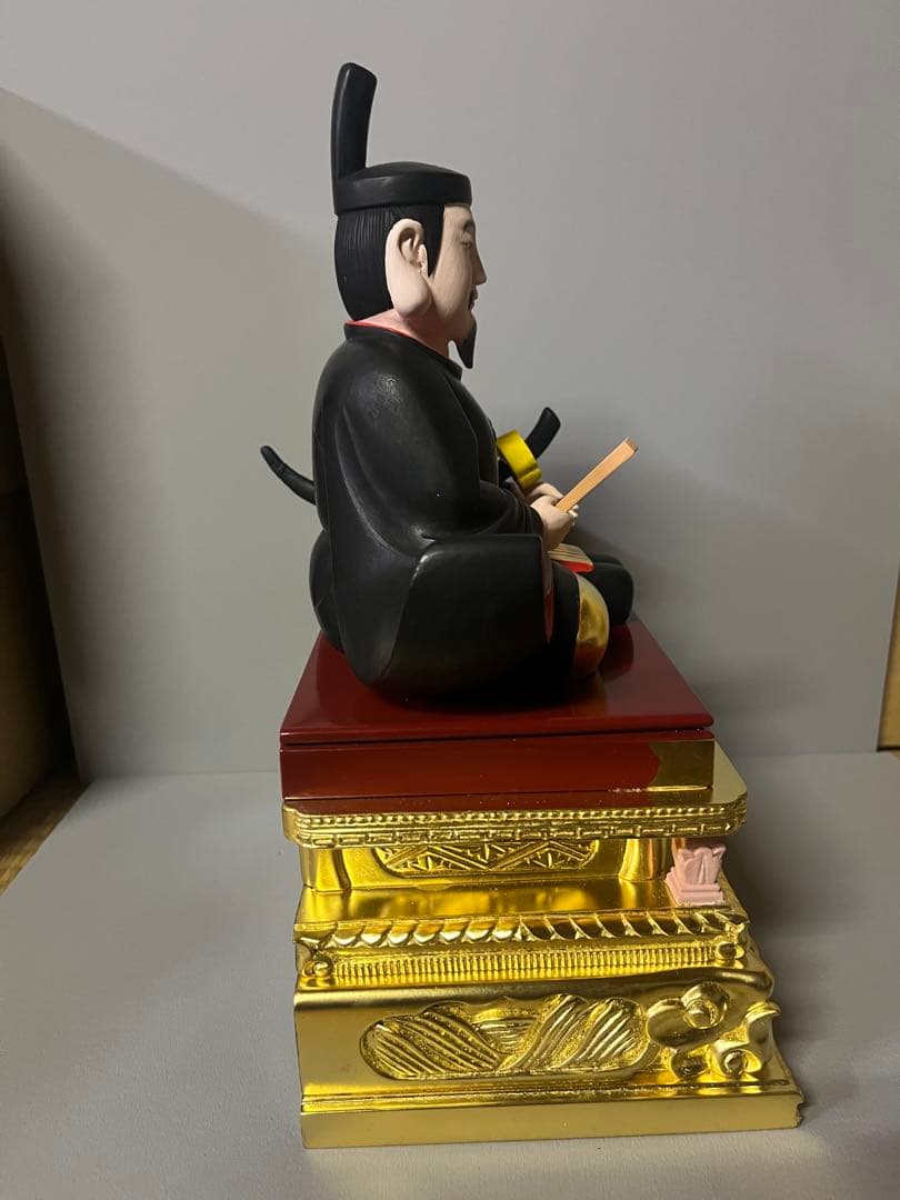 特別値引　菅原道真公　木彫り　彩色　天神様　学問の神様　大　23