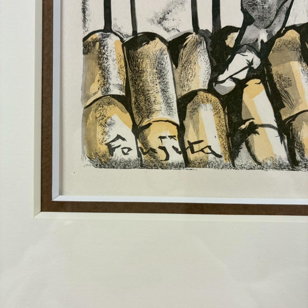 美品 藤田嗣治「小さな職人：煙突掃除人」木版画 レオナール藤田 お洒落な額装