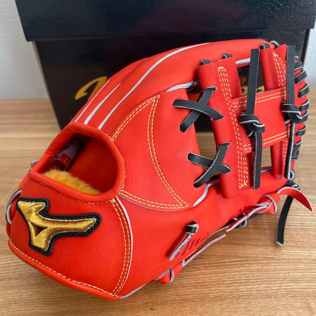 ミズノプロ　硬式用　グラブ　内野　グローブ　高校野球対応　湯もみ済み