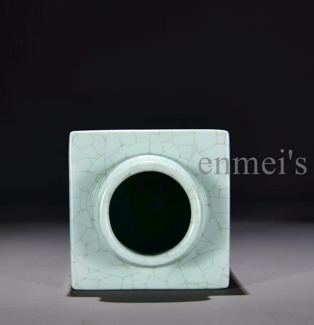 中国古美術 清乾隆 粉彩山水詩文琮式瓶 花瓶 唐物 陶磁 装飾壺 文房具 時代物