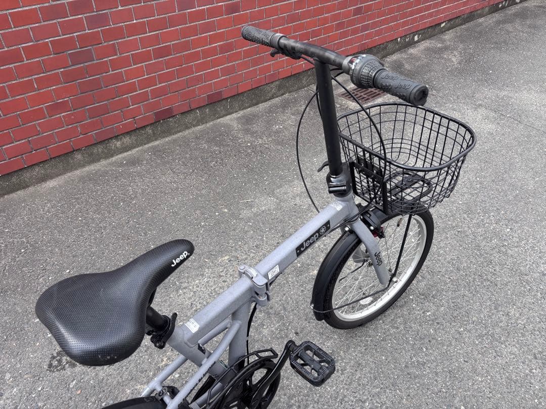 Jeep 折りたたみ自転車 グレー バスケット付き