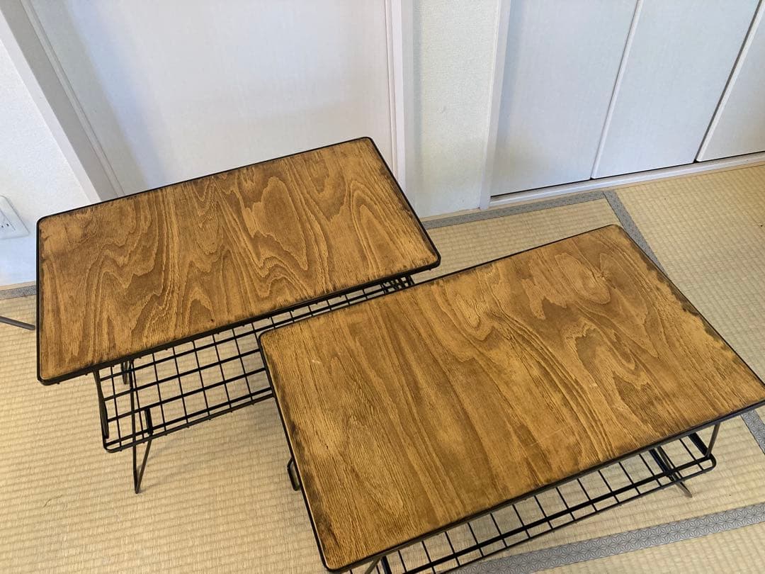 ユニフレーム　フィールドラック4個セット，ケース、天板2枚セット