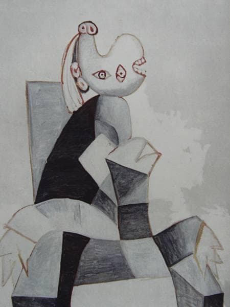 パブロ・ピカソ、人物、希少限定画集より、新品額装付