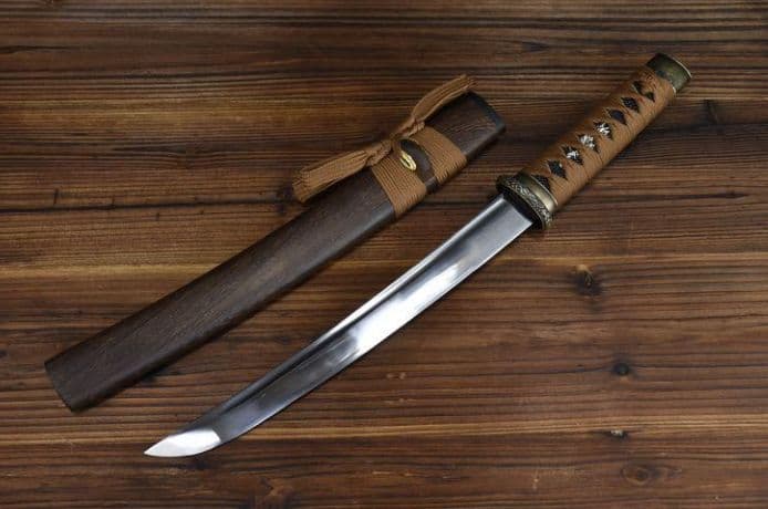 菊一文脇差短刀 日本刀 模造刀 模擬刀 武蔵 肋差 刀装具