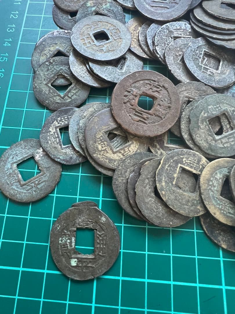 穴銭　朝鮮　常平通宝当五 100枚ロットとオマケ