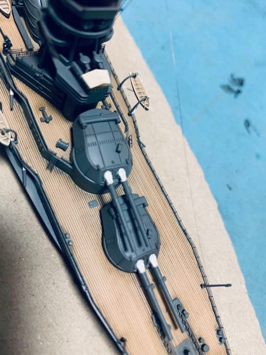 戦艦長門 (湾曲煙突) 1/700 完成品