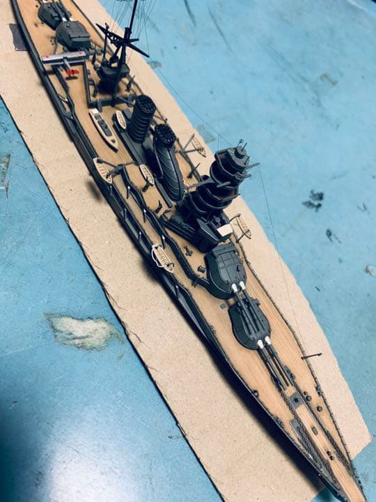 戦艦長門 (湾曲煙突) 1/700 完成品