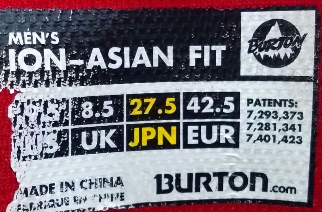 BURTON ION ASIAN FIT 27.5 スノボブーツ バートン
