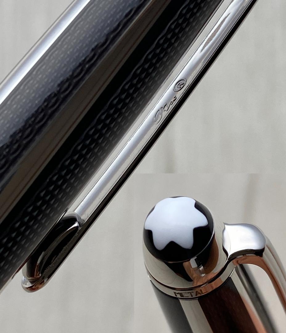 未使用に近い　モンブラン ソリティアシルバーファイバー 925 ボールペン