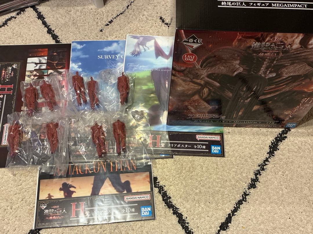 一番くじ 進撃の巨人 ラストワン 終尾の巨人 フィギュア地ならし9体コンプセット