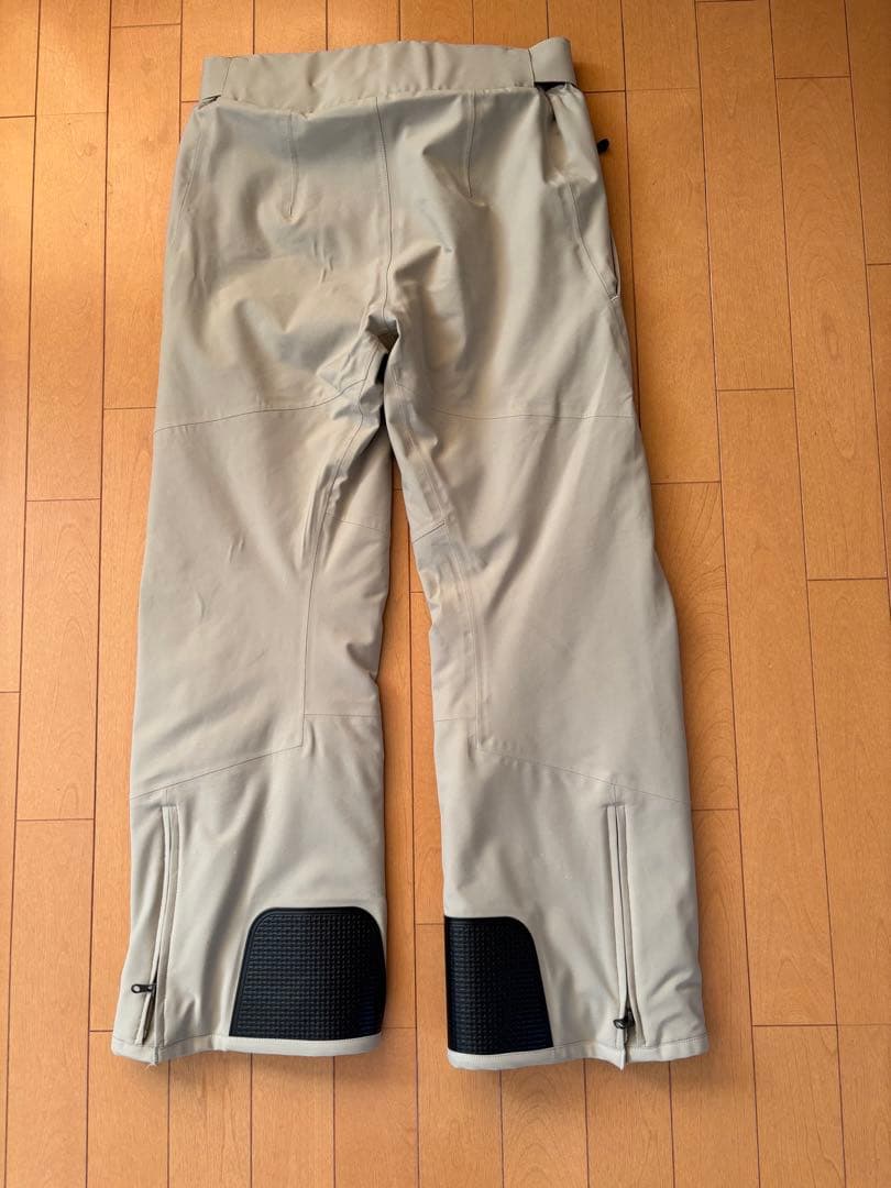 スキーウェア ジャケットとパンツセット SS ベージュ/ホワイト