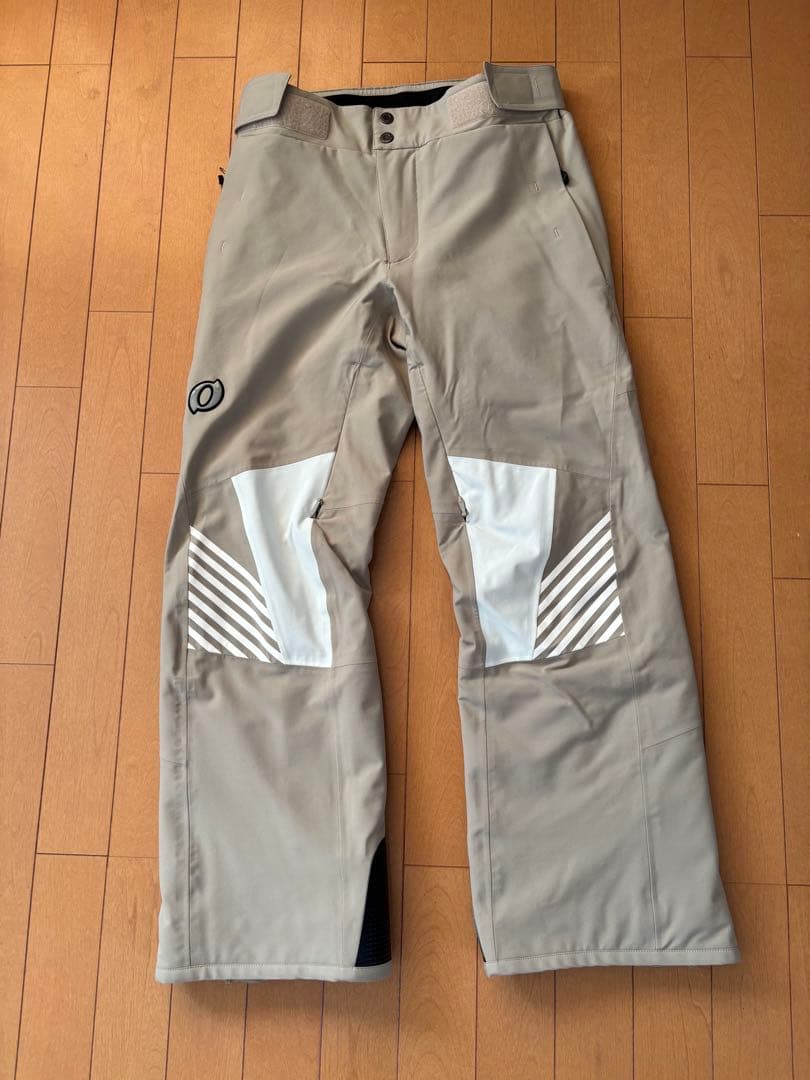 スキーウェア ジャケットとパンツセット SS ベージュ/ホワイト