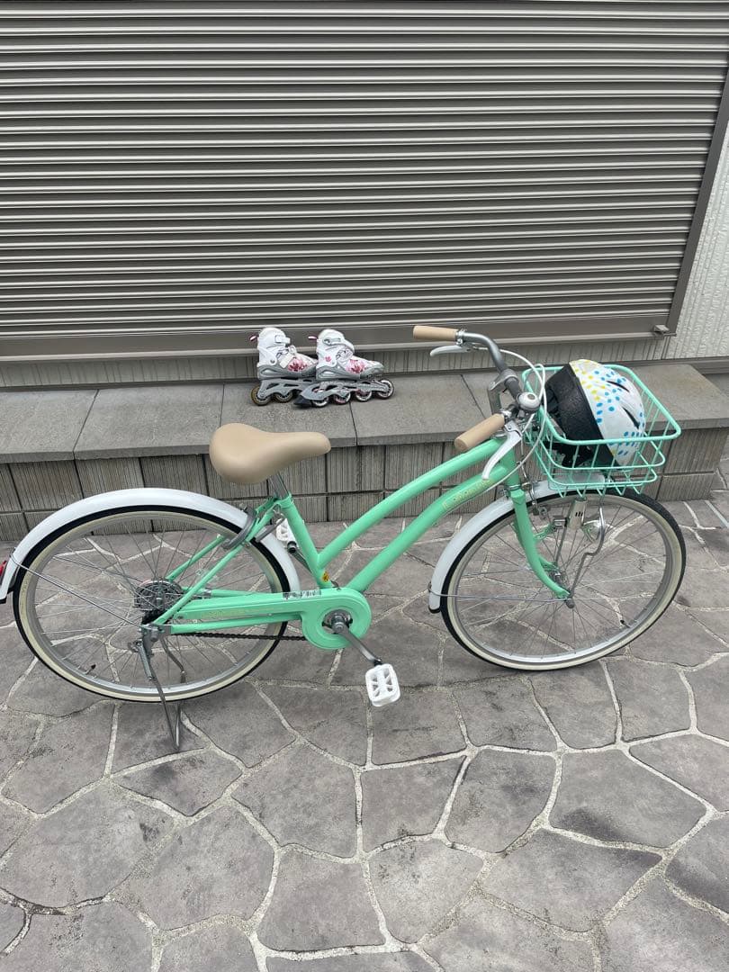 【直接のお引取り限定】　24インチ 子供用自転車　ヘルメット付き