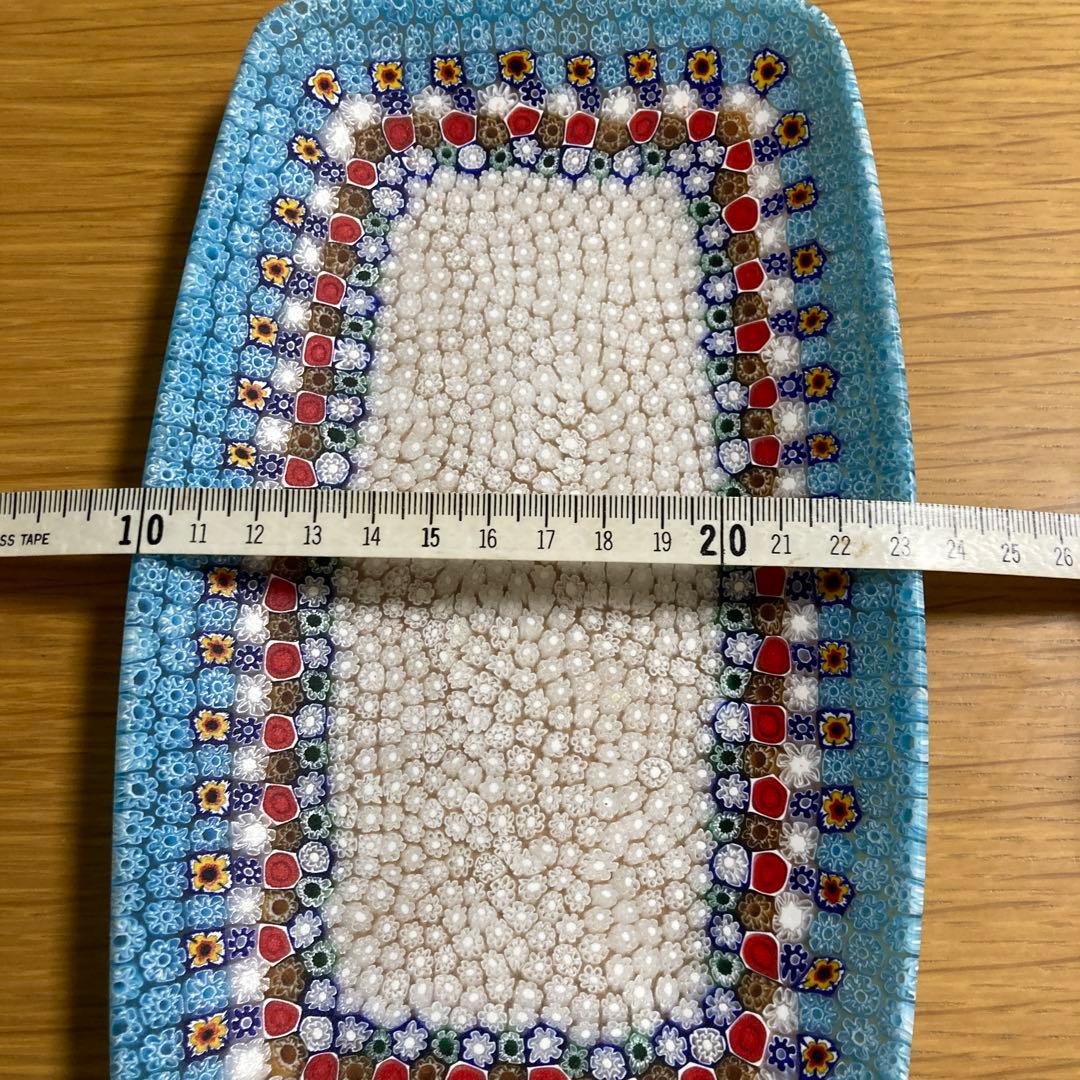 ベネチアンガラス　ミルフィオリ　プレート