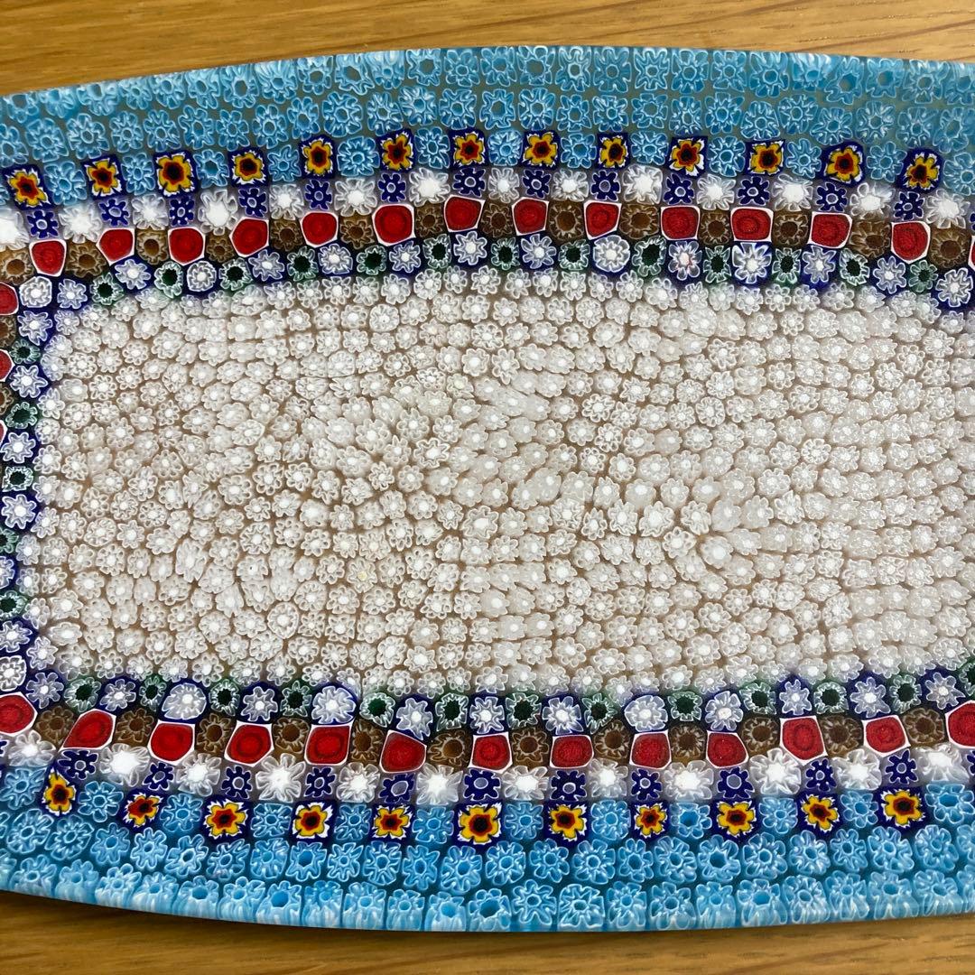 ベネチアンガラス　ミルフィオリ　プレート