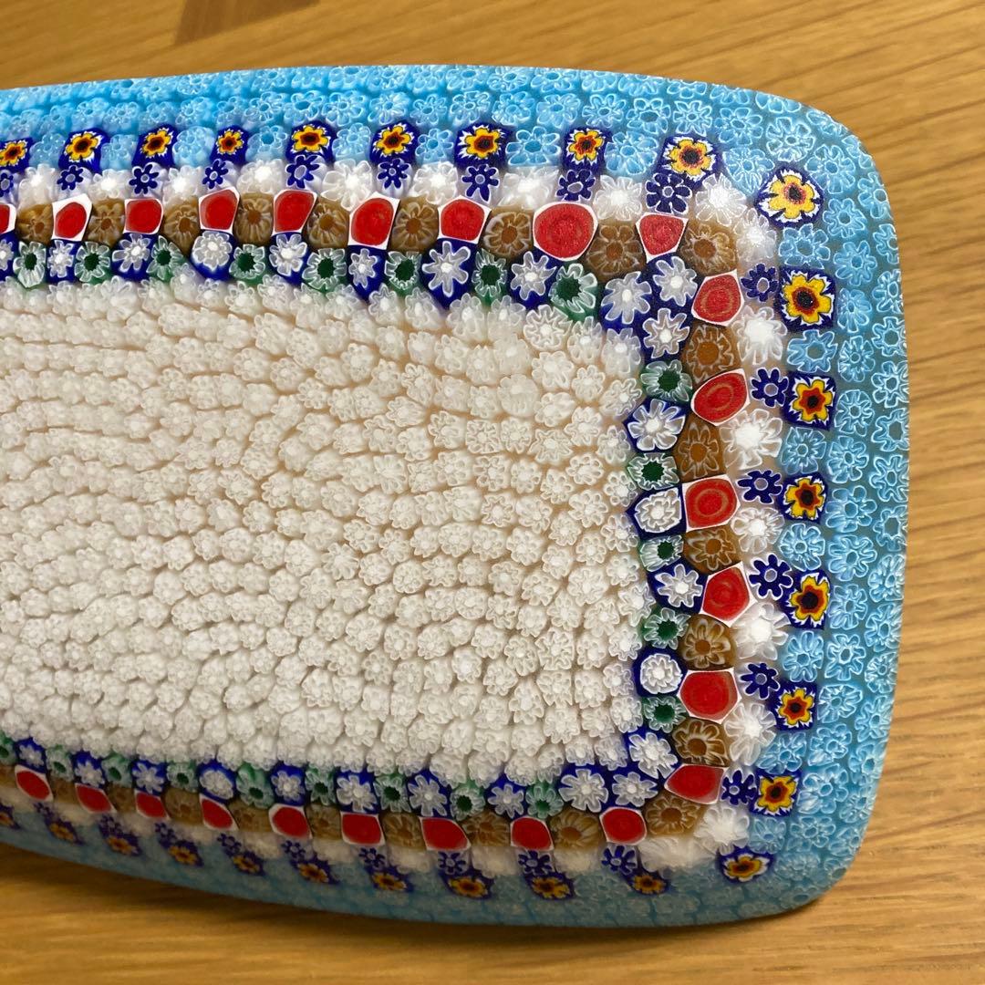 ベネチアンガラス　ミルフィオリ　プレート