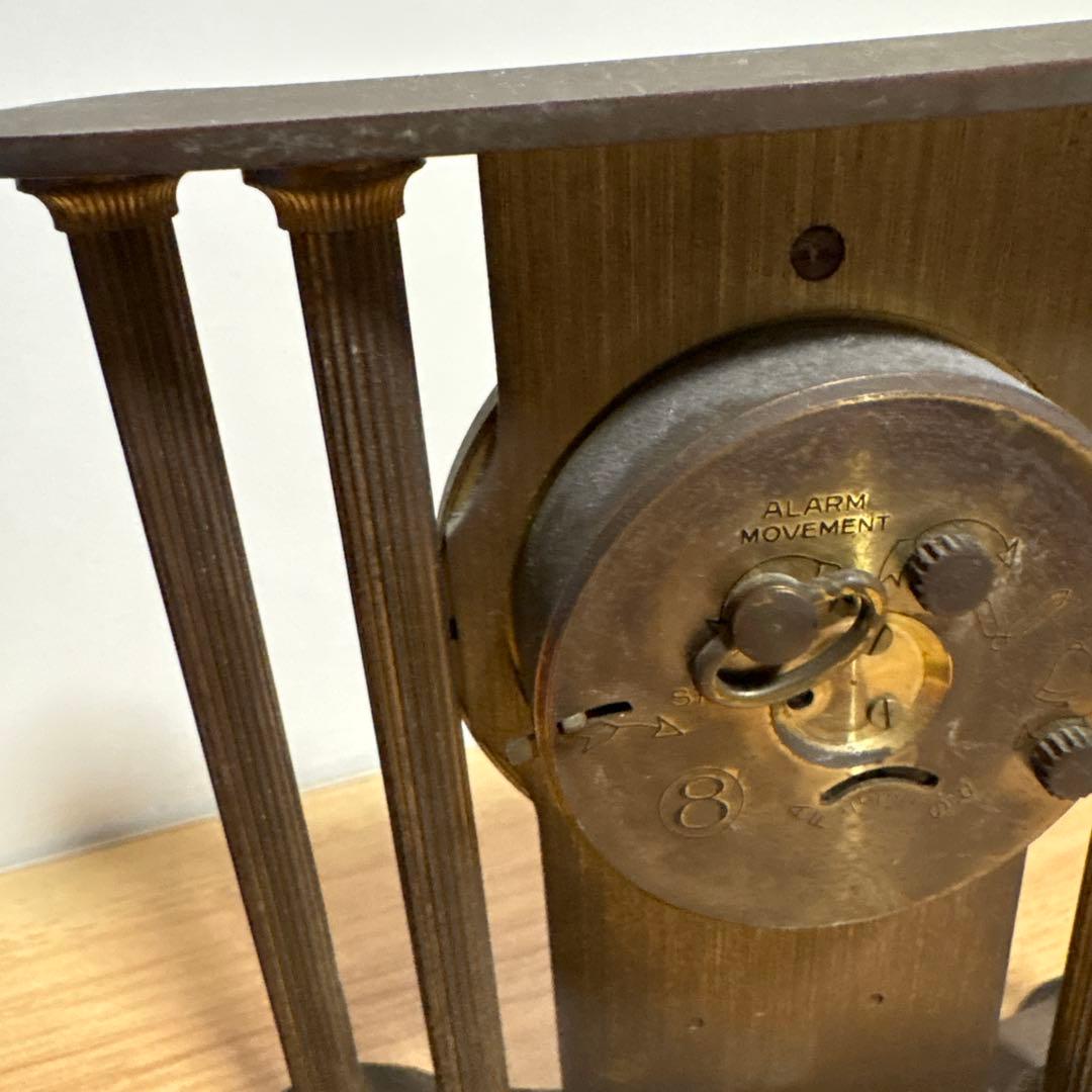 ヴィンテージ真鍮のテーブルクロック